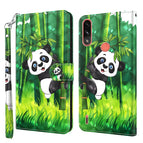 For Motorola Moto E7i Power / E7 Power / Panda Climbing Bamboo
