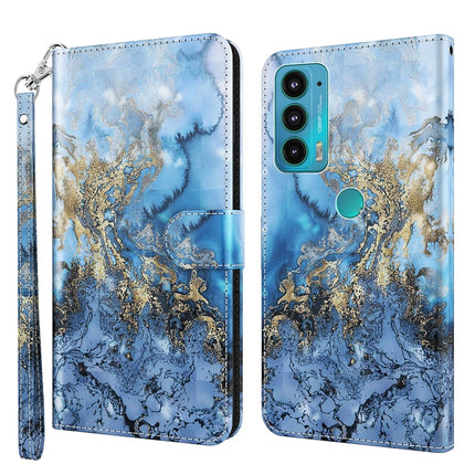 3D Painting Pattern TPU + PU Leather Phone Case, For Motorola Moto E7i Power / E7 Power, For Motorola Moto E20 / E30 / E40