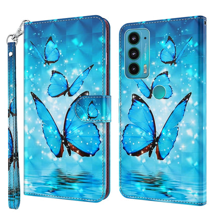3D Painting Pattern TPU + PU Leather Phone Case, For Motorola Moto E7i Power / E7 Power, For Motorola Moto E20 / E30 / E40