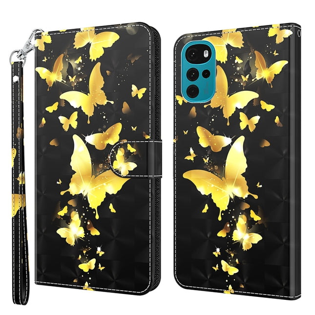 3D Painting Pattern TPU + PU Leather Phone Case, For Motorola Moto G22, For Motorola Moto G30 / G20 / G10