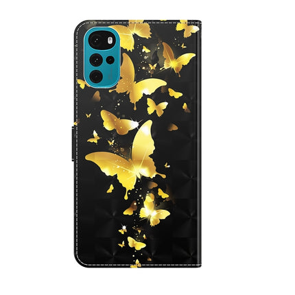 3D Painting Pattern TPU + PU Leather Phone Case, For Motorola Moto G22, For Motorola Moto G30 / G20 / G10