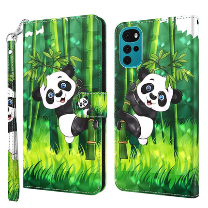 3D Painting Pattern TPU + PU Leather Phone Case, For Motorola Moto G22, For Motorola Moto G30 / G20 / G10
