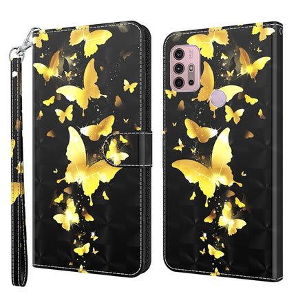 3D Painting Pattern TPU + PU Leather Phone Case, For Motorola Moto G22, For Motorola Moto G30 / G20 / G10