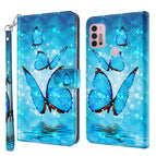 For Motorola Moto G30 / G20 / G10 / Three Butterflies