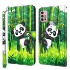 For Motorola Moto G30 / G20 / G10 / Panda Climbing Bamboo