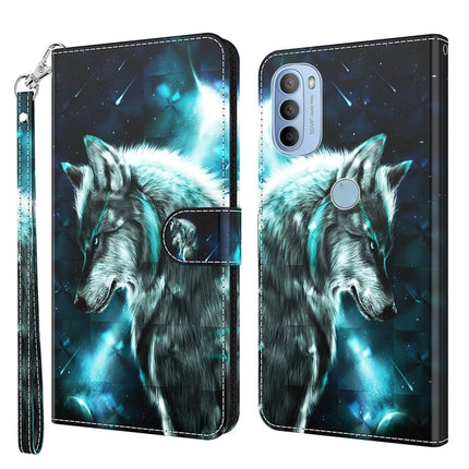 3D Painting Pattern TPU + PU Leather Phone Case, For Motorola Moto G31 / G41, For Motorola Moto G50