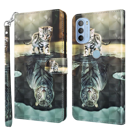 3D Painting Pattern TPU + PU Leather Phone Case, For Motorola Moto G31 / G41, For Motorola Moto G50