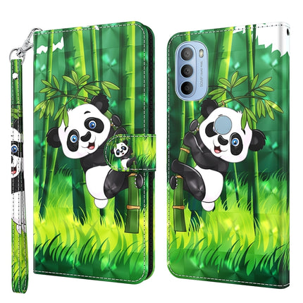 3D Painting Pattern TPU + PU Leather Phone Case, For Motorola Moto G31 / G41, For Motorola Moto G50