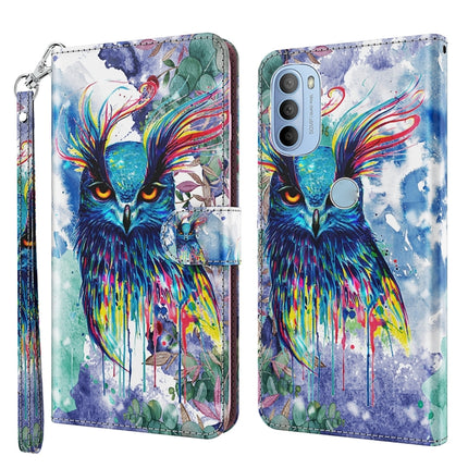 3D Painting Pattern TPU + PU Leather Phone Case, For Motorola Moto G31 / G41, For Motorola Moto G50