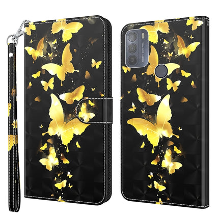 3D Painting Pattern TPU + PU Leather Phone Case, For Motorola Moto G31 / G41, For Motorola Moto G50
