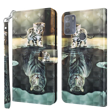 3D Painting Pattern TPU + PU Leather Phone Case, For Motorola Moto G31 / G41, For Motorola Moto G50