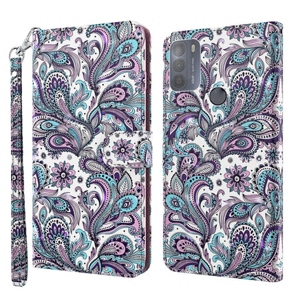 3D Painting Pattern TPU + PU Leather Phone Case, For Motorola Moto G31 / G41, For Motorola Moto G50