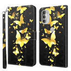 For Motorola Moto G51 5G / Gold Butterfly