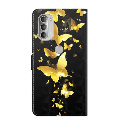3D Painting Pattern TPU + PU Leather Phone Case, For Motorola Moto G51 5G, For Motorola Moto G60