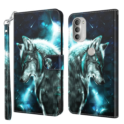 3D Painting Pattern TPU + PU Leather Phone Case, For Motorola Moto G51 5G, For Motorola Moto G60