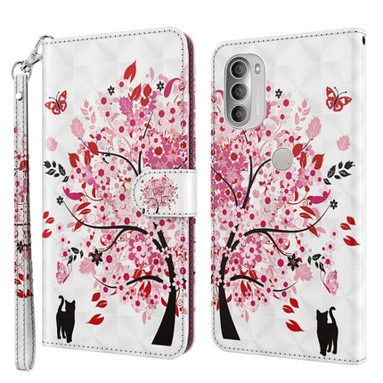 3D Painting Pattern TPU + PU Leather Phone Case, For Motorola Moto G51 5G, For Motorola Moto G60