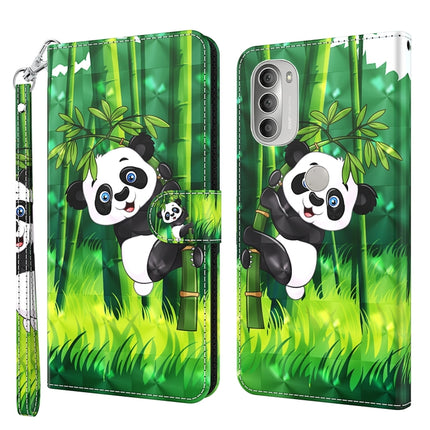 3D Painting Pattern TPU + PU Leather Phone Case, For Motorola Moto G51 5G, For Motorola Moto G60