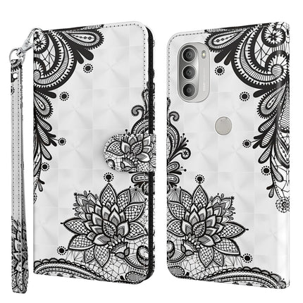 3D Painting Pattern TPU + PU Leather Phone Case, For Motorola Moto G51 5G, For Motorola Moto G60