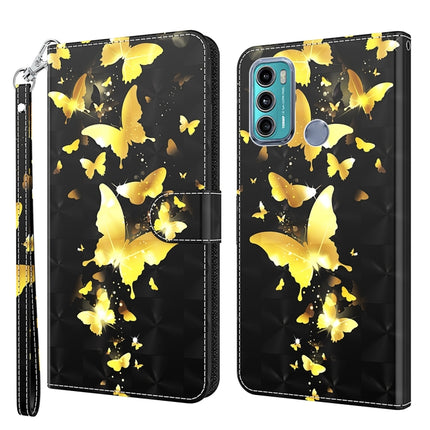 3D Painting Pattern TPU + PU Leather Phone Case, For Motorola Moto G51 5G, For Motorola Moto G60