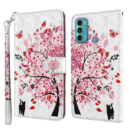 3D Painting Pattern TPU + PU Leather Phone Case, For Motorola Moto G51 5G, For Motorola Moto G60