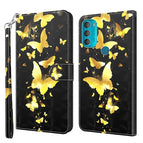For Motorola Moto G71 5G / Gold Butterfly