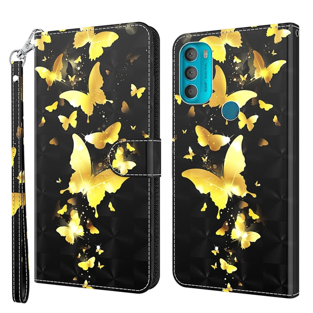 3D Painting Pattern TPU + PU Leather Phone Case, For Motorola Moto G71 5G