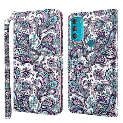 3D Painting Pattern TPU + PU Leather Phone Case, For Motorola Moto G71 5G