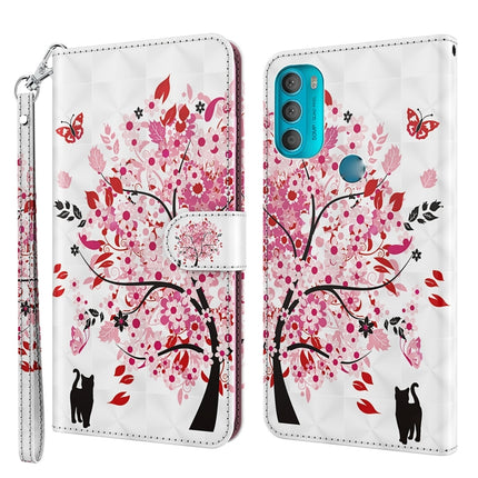 3D Painting Pattern TPU + PU Leather Phone Case, For Motorola Moto G71 5G