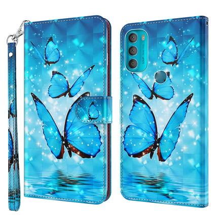 3D Painting Pattern TPU + PU Leather Phone Case, For Motorola Moto G71 5G