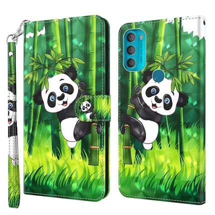 3D Painting Pattern TPU + PU Leather Phone Case, For Motorola Moto G71 5G