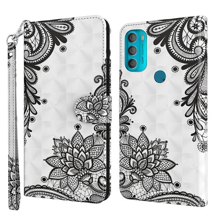 3D Painting Pattern TPU + PU Leather Phone Case, For Motorola Moto G71 5G