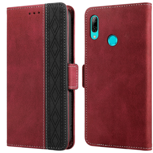 Stitching Side-Magnetic RFID Leather Phone Case, For Huawei P smart 2019, For Huawei P smart 2021, For Huawei P30 Lite, For Huawei Y6 2019, For Huawei Y7 2019, For Honor 50