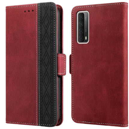 Stitching Side-Magnetic RFID Leather Phone Case, For Huawei P smart 2019, For Huawei P smart 2021, For Huawei P30 Lite, For Huawei Y6 2019, For Huawei Y7 2019, For Honor 50