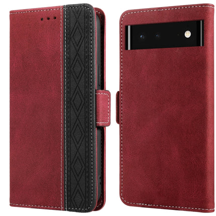 Stitching Side-Magnetic RFID Leather Phone Case, For Google Pixel 6, For Sony Xperia 10 III, For Huawei P smart Z