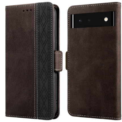 Stitching Side-Magnetic RFID Leather Phone Case, For Google Pixel 6, For Sony Xperia 10 III, For Huawei P smart Z