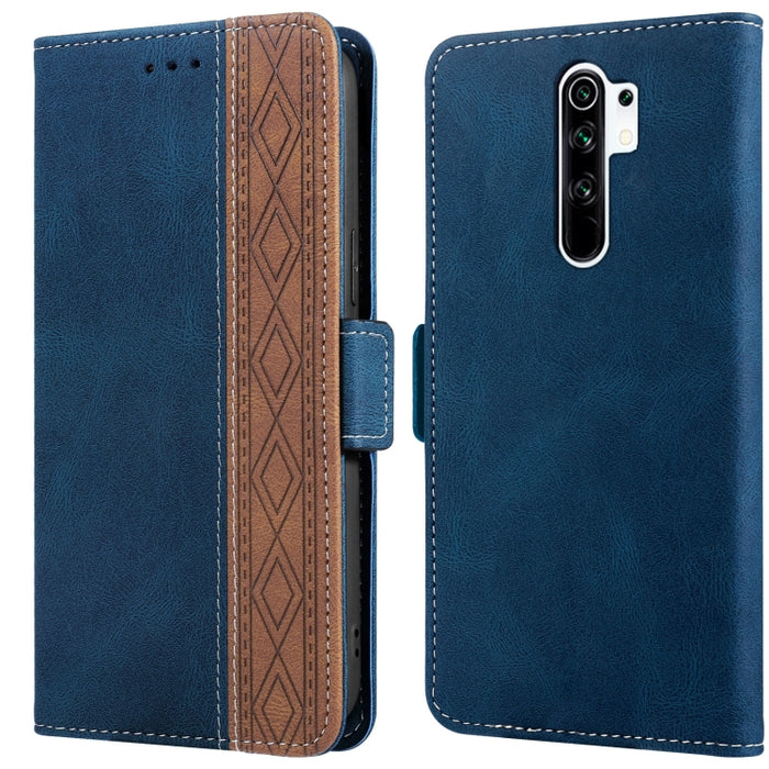 Stitching Side-Magnetic RFID Leather Phone Case, For Xiaomi Redmi 9, For Xiaomi Redmi 9A, For Xiaomi Redmi 9C, For Xiaomi Redmi 9T, For Xiaomi Redmi Note 9 Pro 4G / 9S, For Xiaomi Redmi Note 9 / 10X