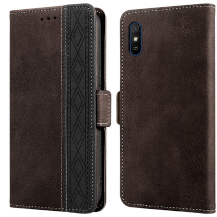 Stitching Side-Magnetic RFID Leather Phone Case, For Xiaomi Redmi 9, For Xiaomi Redmi 9A, For Xiaomi Redmi 9C, For Xiaomi Redmi 9T, For Xiaomi Redmi Note 9 Pro 4G / 9S, For Xiaomi Redmi Note 9 / 10X