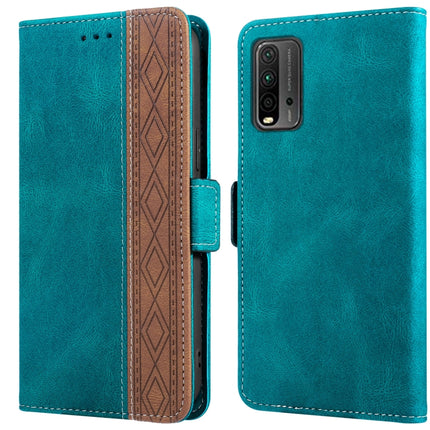 Stitching Side-Magnetic RFID Leather Phone Case, For Xiaomi Redmi 9, For Xiaomi Redmi 9A, For Xiaomi Redmi 9C, For Xiaomi Redmi 9T, For Xiaomi Redmi Note 9 Pro 4G / 9S, For Xiaomi Redmi Note 9 / 10X