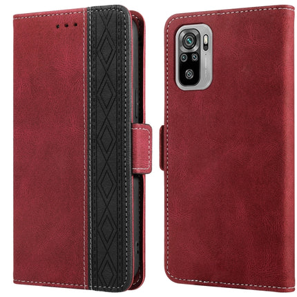 Stitching Side-Magnetic RFID Leather Phone Case, For Xiaomi Redmi Note 9T 5G, For Xiaomi Redmi Note 10 4G, For Xiaomi Redmi Note 10 Pro, For Xiaomi Redmi Note 11, For Xiaomi Redmi Note 11 International, For Xiaomi Redmi Note 10 JP Version