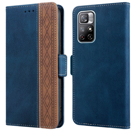 Stitching Side-Magnetic RFID Leather Phone Case, For Xiaomi Redmi Note 9T 5G, For Xiaomi Redmi Note 10 4G, For Xiaomi Redmi Note 10 Pro, For Xiaomi Redmi Note 11, For Xiaomi Redmi Note 11 International, For Xiaomi Redmi Note 10 JP Version