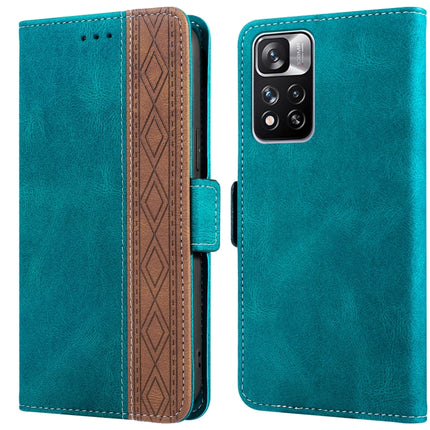 Stitching Side-Magnetic RFID Leather Phone Case, For Xiaomi Redmi 10 4G, For Xiaomi Redmi Note 11 Pro, For Xiaomi Mi 11 Lite, For Xiaomi Mi 11T, For Xiaomi Poco X3, For Xiaomi 12