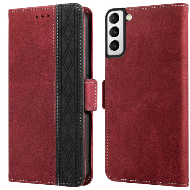 Stitching Side-Magnetic RFID Leather Phone Case, For Samsung Galaxy S22 5G, For Samsung Galaxy S22+ 5G, For Samsung Galaxy S22 Ultra 5G