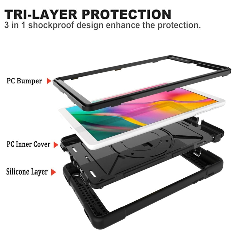 Estuche combinado de silicona y PC con soporte en color de contraste para Galaxy Tab A 8.0 (2019) T290, Galaxy Tab A 10.1 (2019) T510 y iPad 9.7