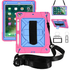 For iPad 9.7 / Rose Red + Blue
