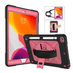 For iPad 10.2 / Black + Rose Red