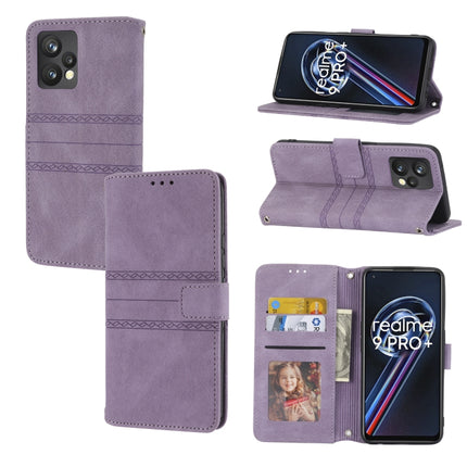 Embossed Striped Magnetic Buckle Horizontal Flip Phone Leather Case, For OPPO Find X5, For OPPO Find X5 Pro, For OPPO Realme 9 Pro+, For OPPO Realme C35