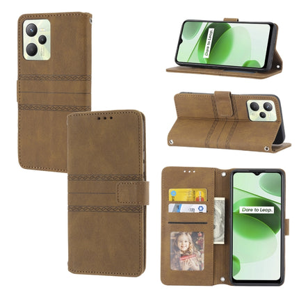 Embossed Striped Magnetic Buckle Horizontal Flip Phone Leather Case, For OPPO Realme 9 Pro, For Xiaomi Redmi K50 Gaming, For Xiaomi Redmi K50 Pro