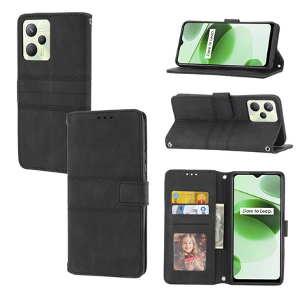 Embossed Striped Magnetic Buckle Horizontal Flip Phone Leather Case, For OPPO Realme 9 Pro, For Xiaomi Redmi K50 Gaming, For Xiaomi Redmi K50 Pro
