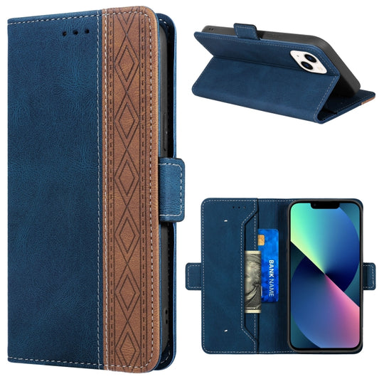 Stitching Magnetic RFID Leather Case, For iPhone 13 mini, For iPhone 13, For iPhone 13 Pro, For iPhone 13 Pro Max, For iPhone 12 mini, For iPhone 12 / 12 Pro