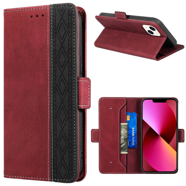 Stitching Magnetic RFID Leather Case, For iPhone 13 mini, For iPhone 13, For iPhone 13 Pro, For iPhone 13 Pro Max, For iPhone 12 mini, For iPhone 12 / 12 Pro